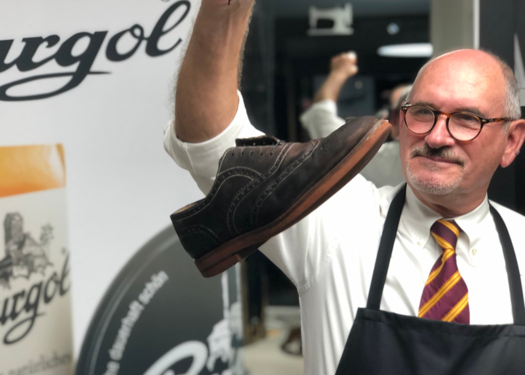 Shoe care seminar with Rainer Ersfeld and Burgol