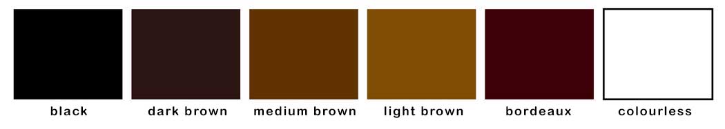 Colour chart Burgol Cordovan Cream Polish 