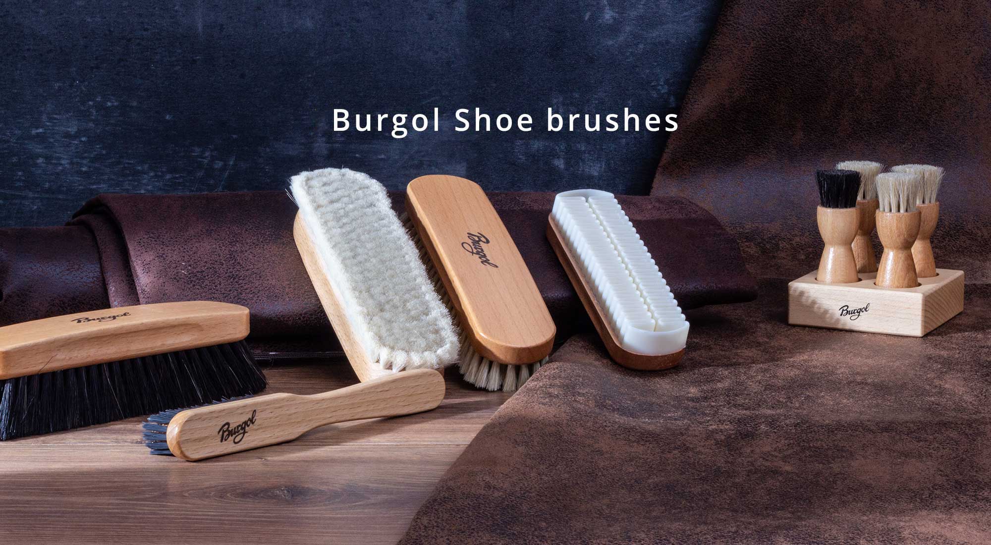 Burgol Frame brush and Order brush Horsehair Cream brush for Shoe polish 